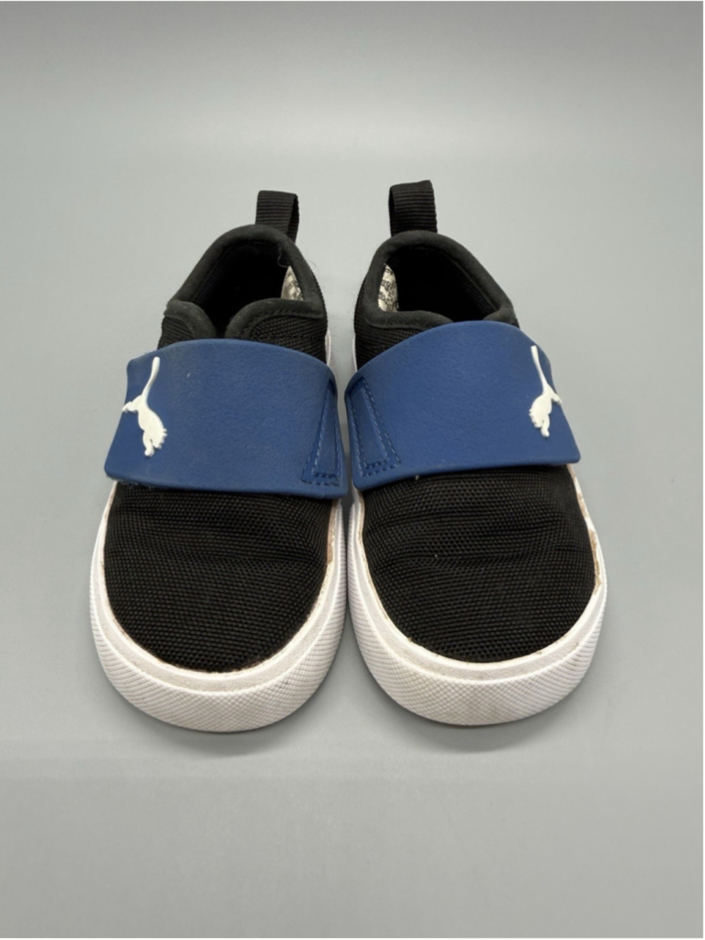PUMA Kinderfit Black Blue Hook & Loop Sneaker Unisex Comfort Casual Shoes Kid 6